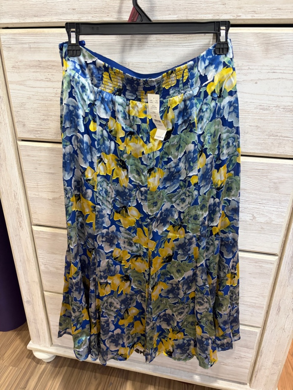 Blue & Yellow Floral Midi Skirt - Women by White House Black Market